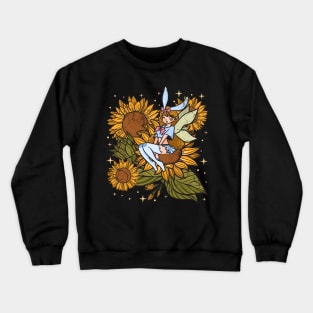 Sunflower Fairy Sunflowers Mystical Cute Pixies Crewneck Sweatshirt